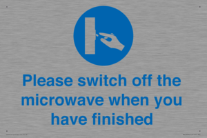Please switch off the microwave when you have finished